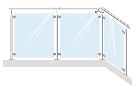 Gel�nder  mit 90� Winkel